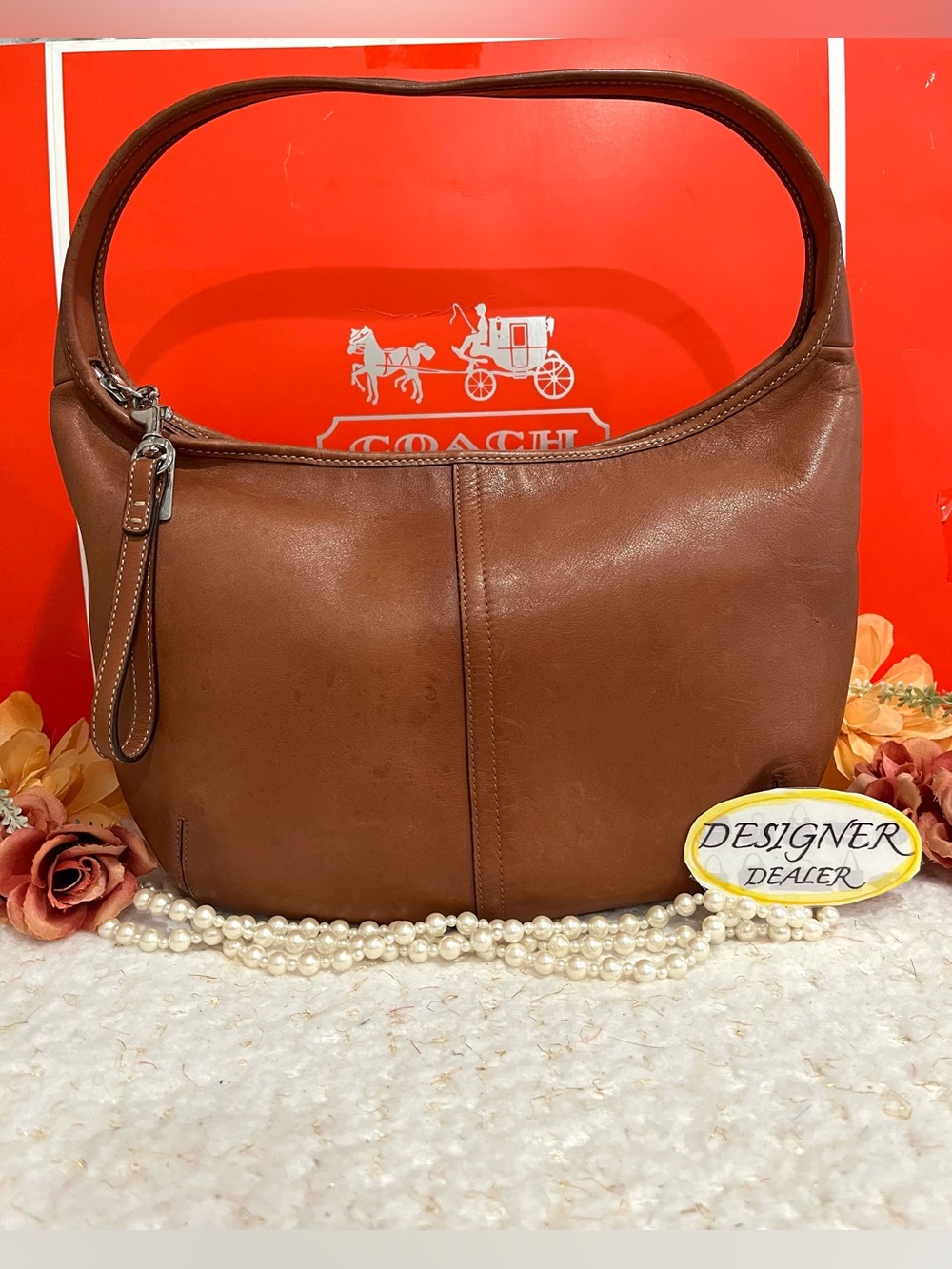 COACH Vintage Ergo British Tan Leather Hobo Shoulder Bag 9226 VGC! HTF! 💎💎